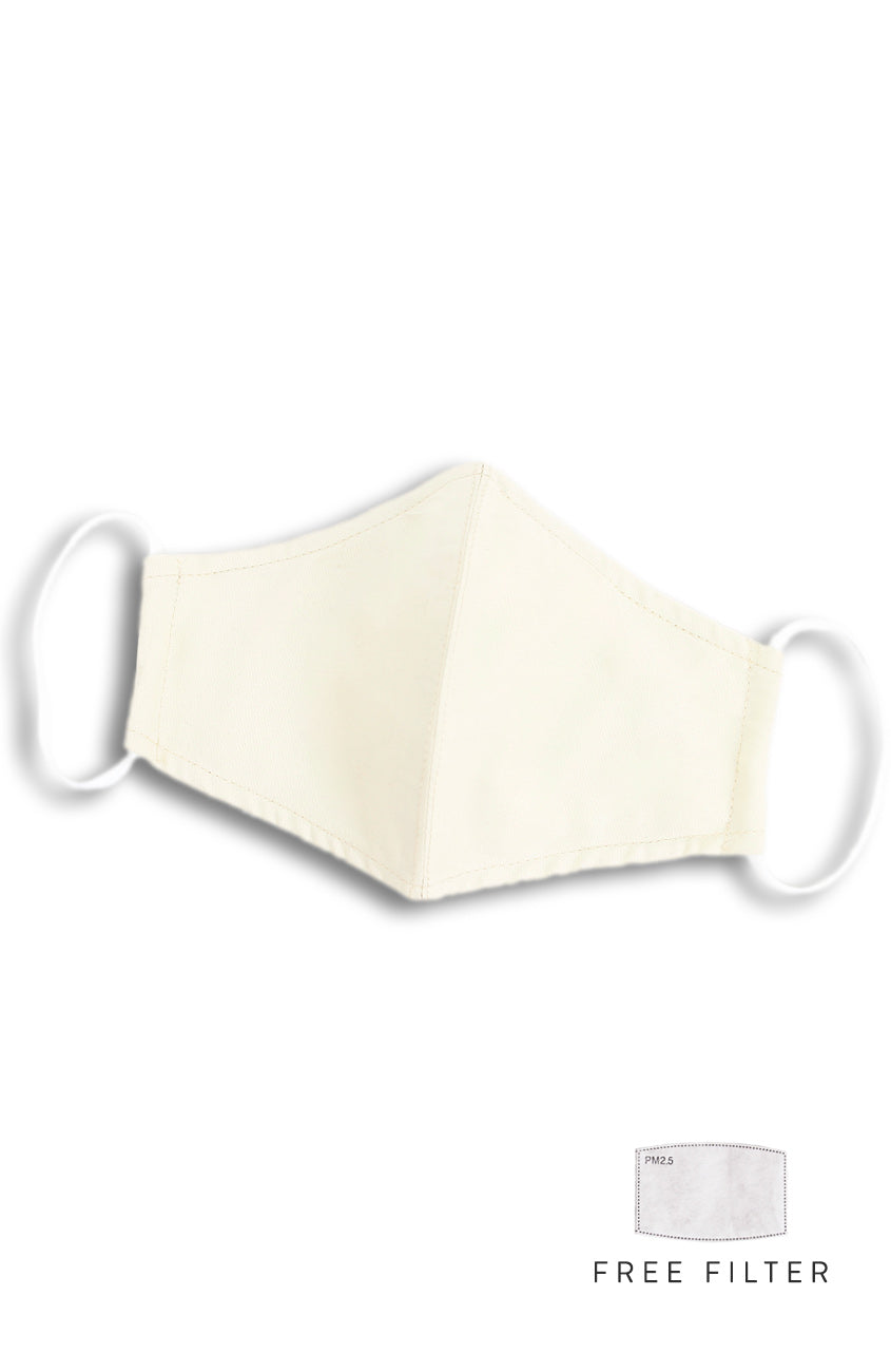 Essential Pure Cotton Face Mask in Eggshell