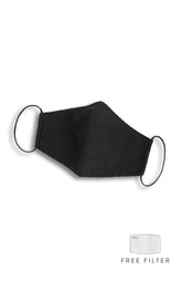 Essential Pure Cotton Face Mask in Noir Black