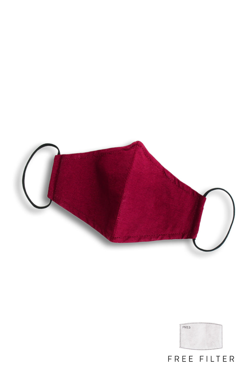 Essential Pure Cotton Face Mask in Rouge