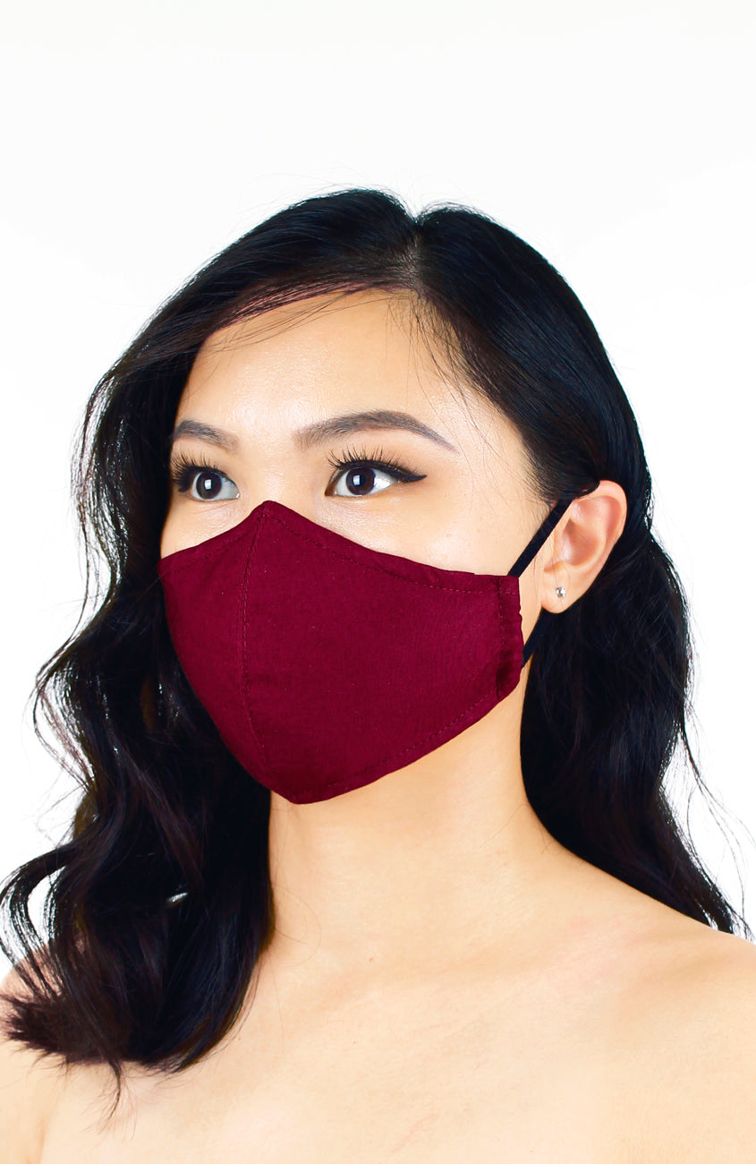 Essential Pure Cotton Face Mask in Rouge