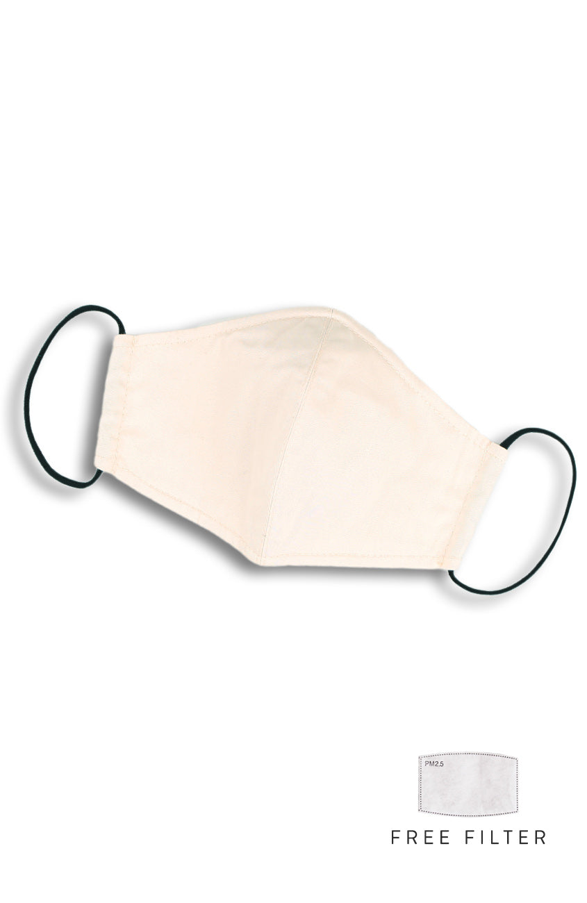 Essential Pure Cotton Face Mask in Seashell