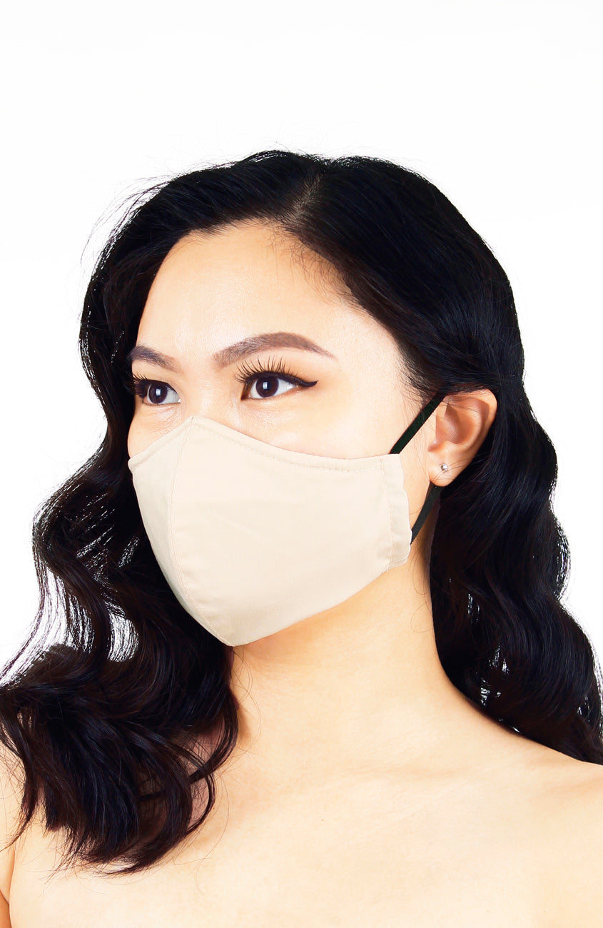 Essential Pure Cotton Face Mask in Seashell