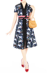 Ethereal Cranes Lian Kebaya Dress with Obi Belt