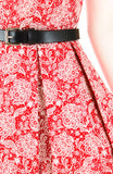 Ethereal Lace Lattice Flare Dress with Short Sleeves