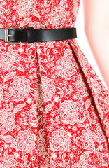 Ethereal Lace Lattice Flare Dress with Short Sleeves