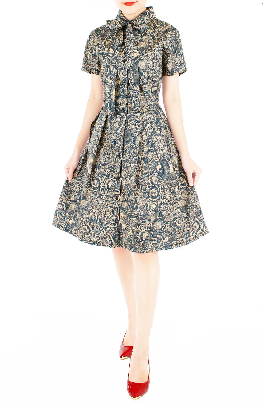 European Antique Estate Emma Two-way Shirtdress