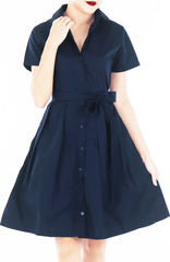 Everlasting Emma Two-Way Shirtdress in Oxford Navy