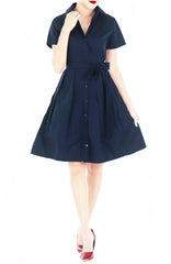 Everlasting Emma Two-Way Shirtdress in Oxford Navy
