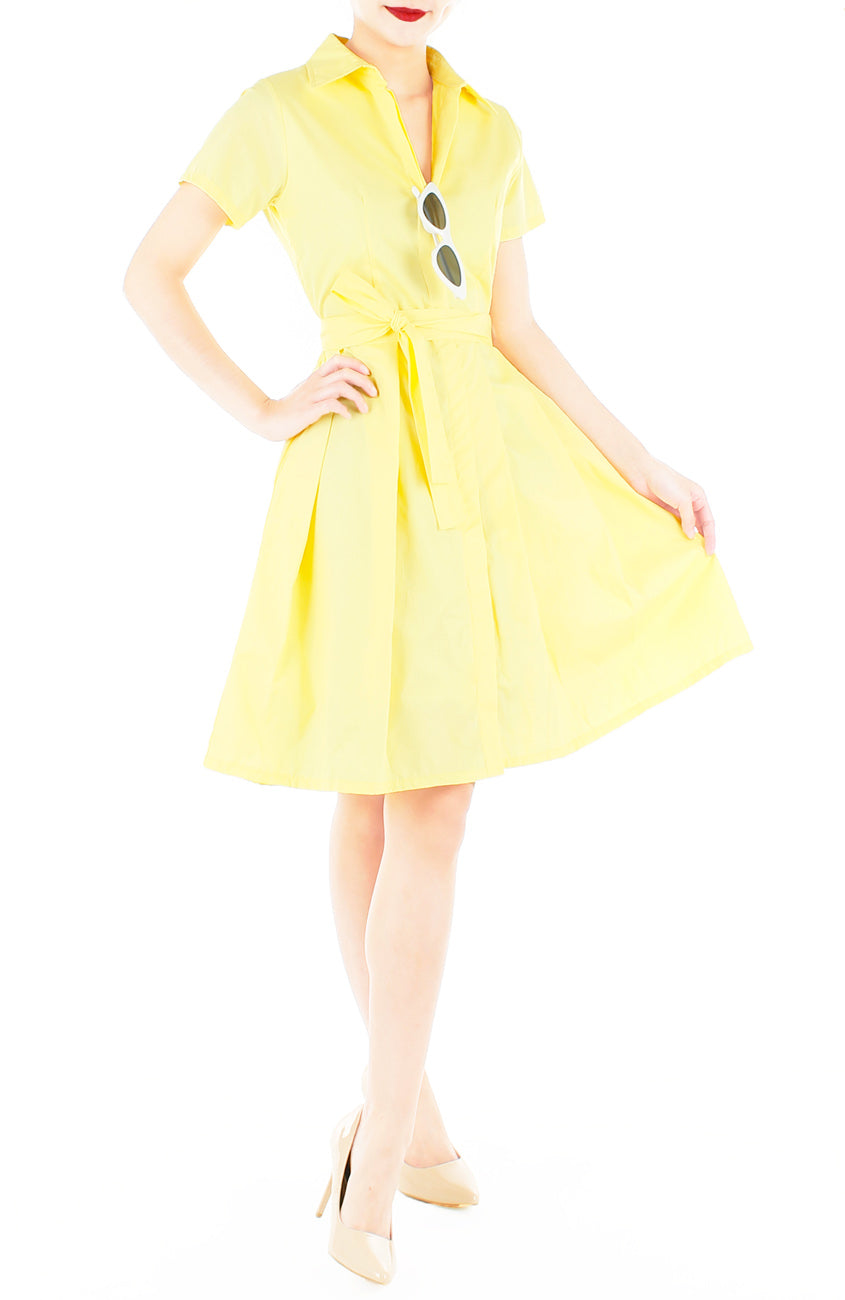 Everlasting Anna Shirtdress in Daffodil Yellow