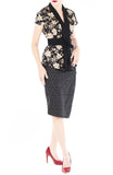 Exotic Gold Orchid Mei Kebaya with Obi Belt