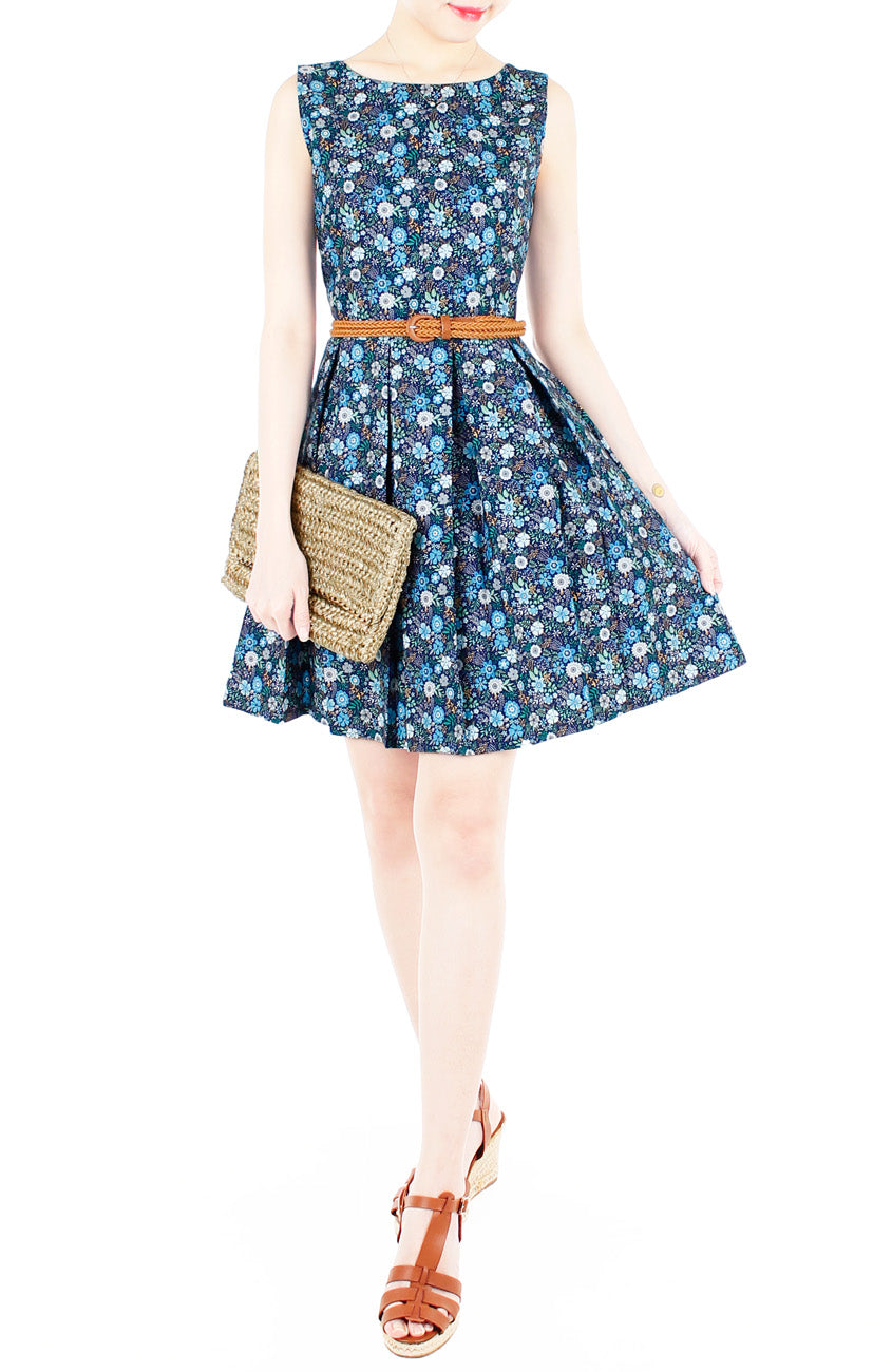 Eywa’s Pandora Garden Flare Dress - Blue