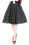 Fabulous Polka 50s Flare Skirt - Black