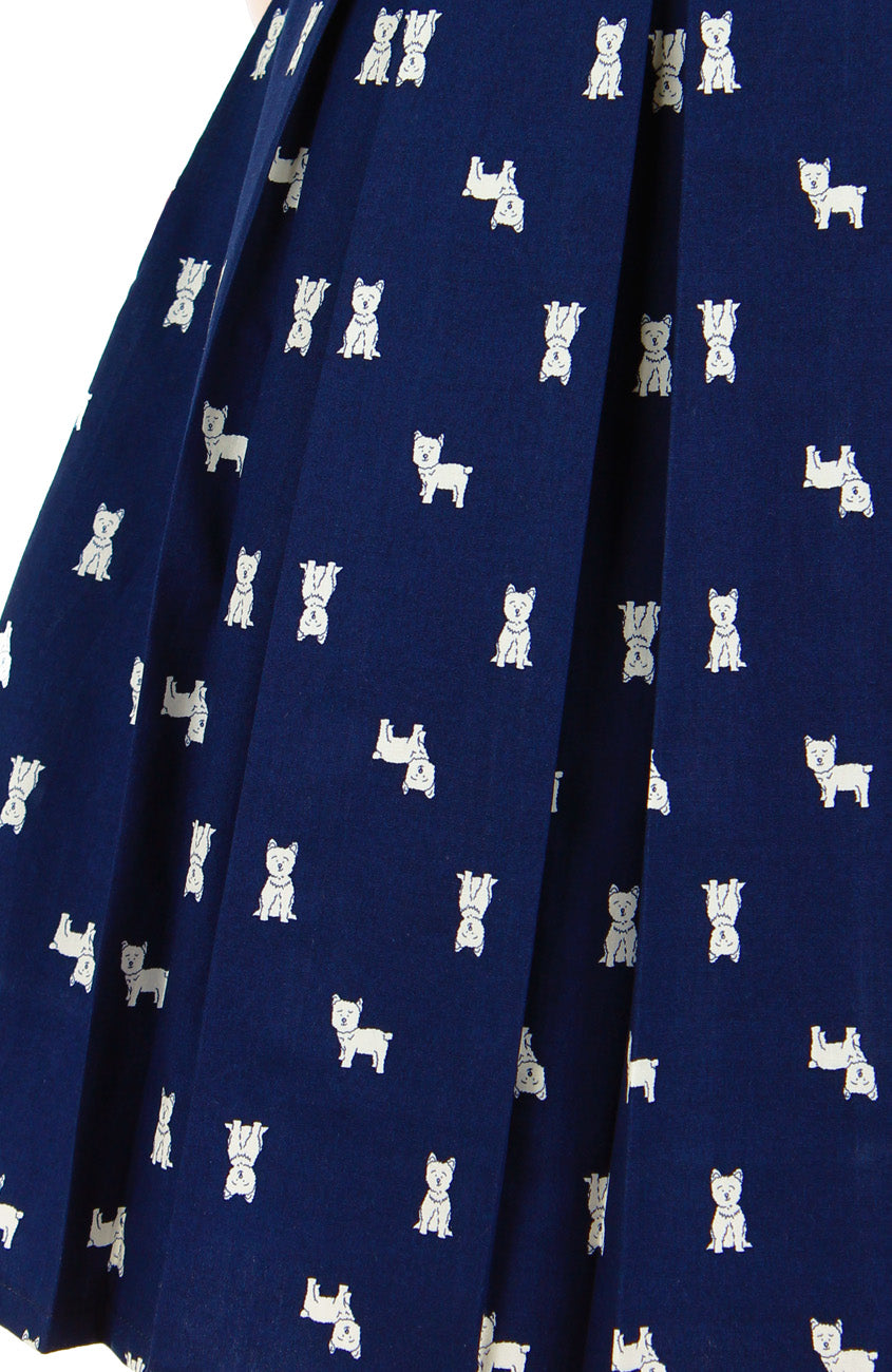 Falling in Puppy Love Flare Dress with Short Sleeves