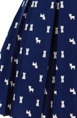 Falling in Puppy Love Flare Dress with Short Sleeves