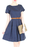 Famously Feminine Ferns Flare Dress with Short Sleeves