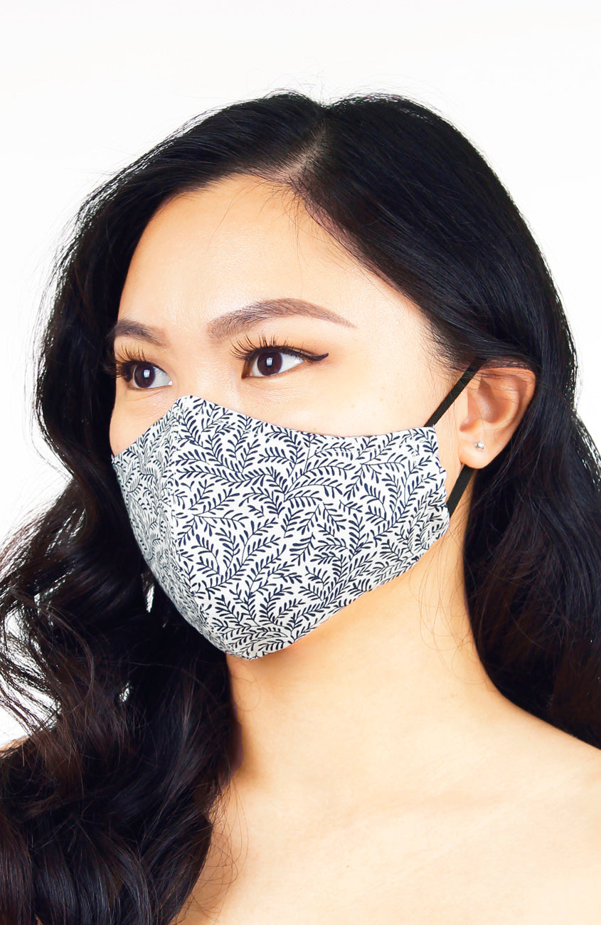 Fanciful Foliage Pure Cotton Face Mask