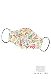 Ferns Illustrated Pure Cotton Face Mask - Crème
