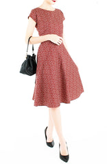 Fine Floral Destination Flare Tea Dress