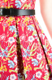 Flourishing Florals Flare Dress with Short Sleeves