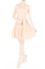 Forever Fanciful Flare Dress with Bow Back - Peach
