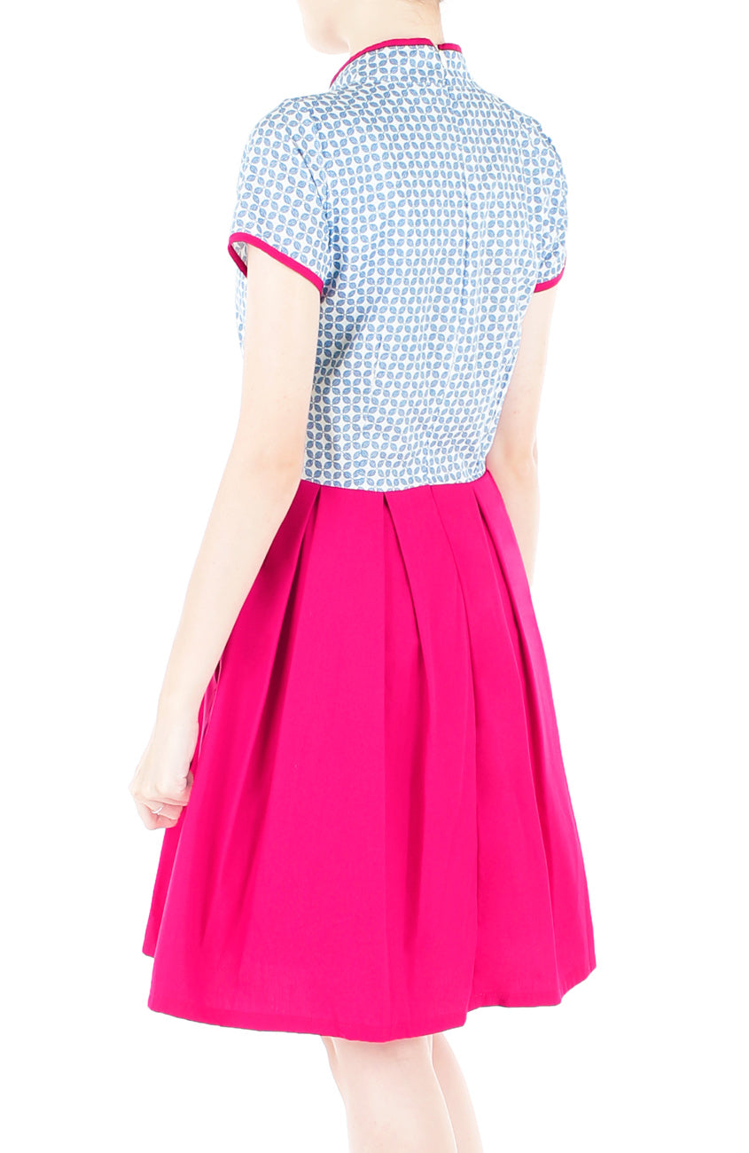 Four Leaf Clover Porcelain Cheongsam Dress