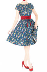 Free-spirited Florals Flare Tea Dress