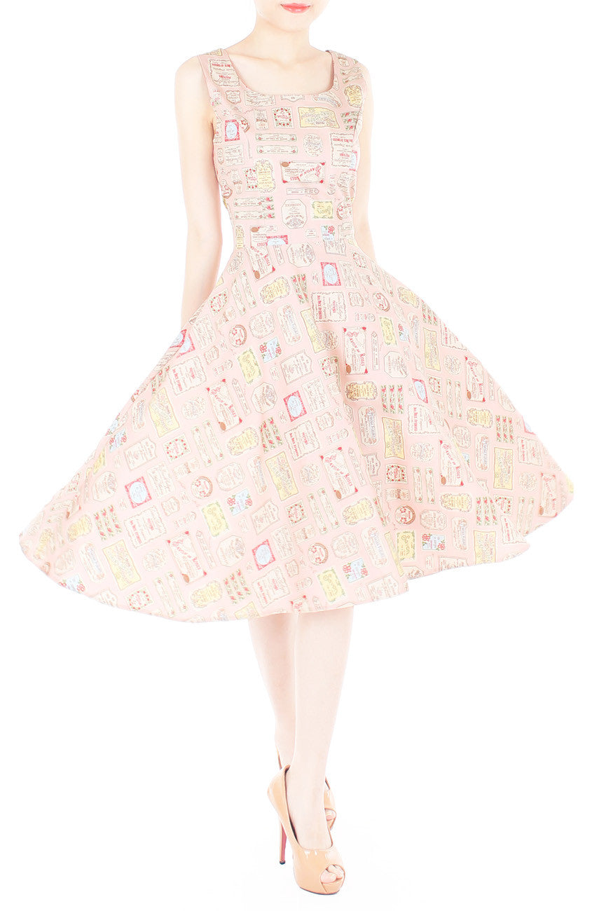 French Eau de Parfumerie Flare Midi Dress