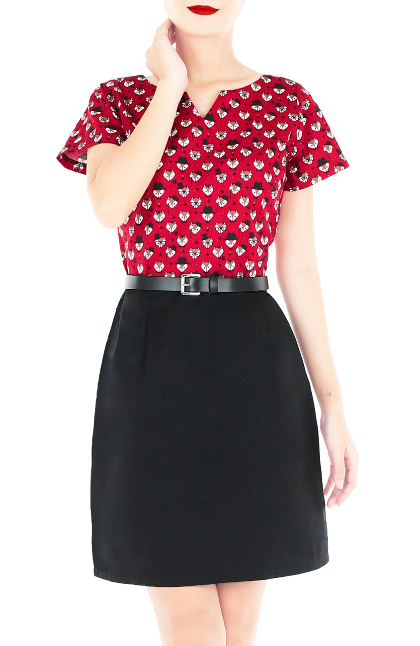 Fur the Win Vera Dress in Red Fox