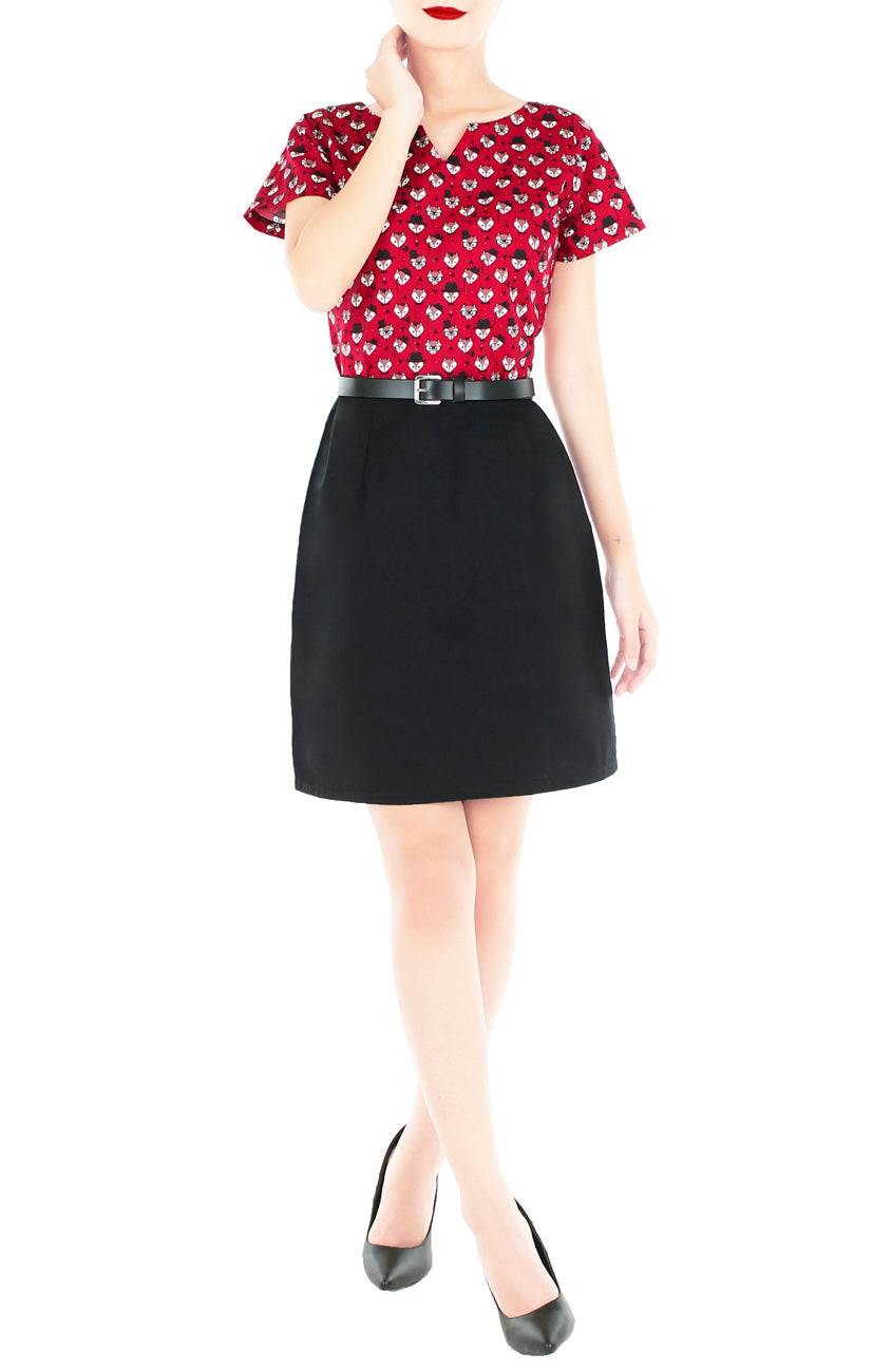 Fur the Win Vera Dress in Red Fox