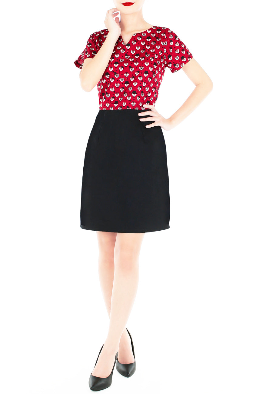 Fur the Win Vera Dress in Red Fox