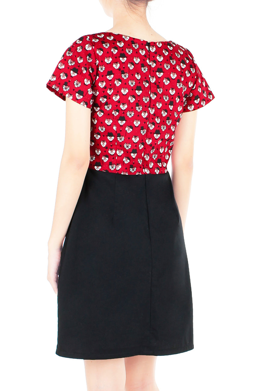 Fur the Win Vera Dress in Red Fox