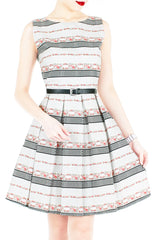 Garden Tour de Polka Dots Flare Dress