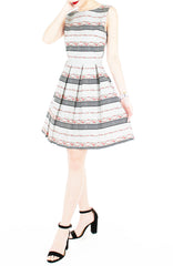 Garden Tour de Polka Dots Flare Dress