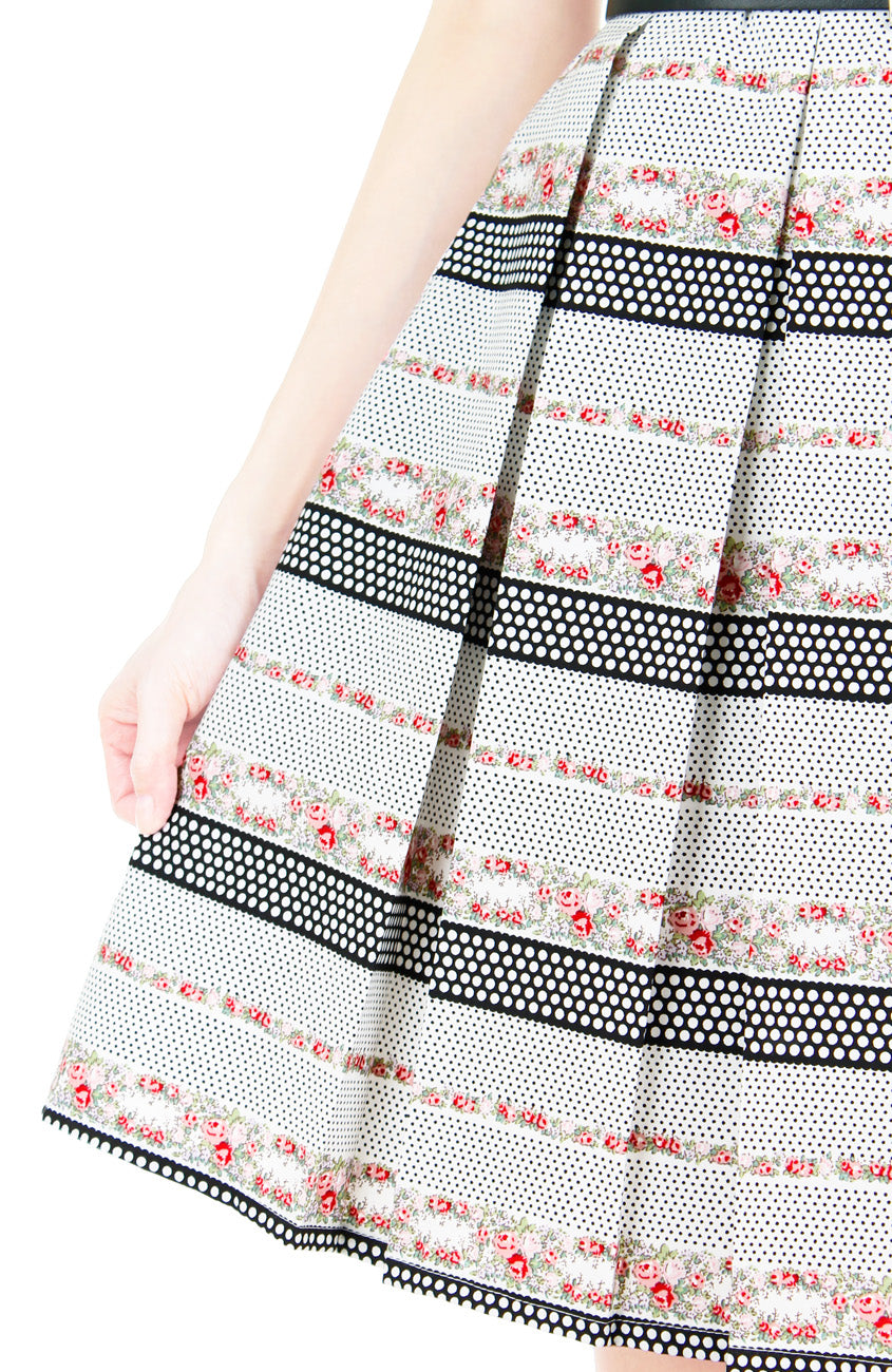 Garden Tour de Polka Dots Flare Dress