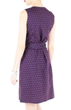 Geometric Rubix Cube A-Line Button Down Dress - Magenta