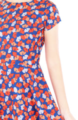 Glamourous Gingko Leaf Flare Tea Dress - Autumn