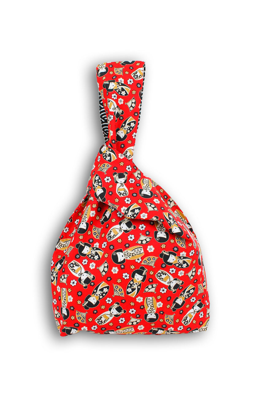 Golden Geisha Japanese Prosperity Bag - Reversible