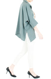 Got the World on a Swing Blouse - Sage Green