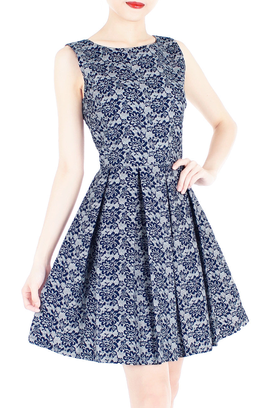 Graceful Chantilly Lace Flare Dress