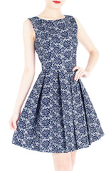 Graceful Chantilly Lace Flare Dress