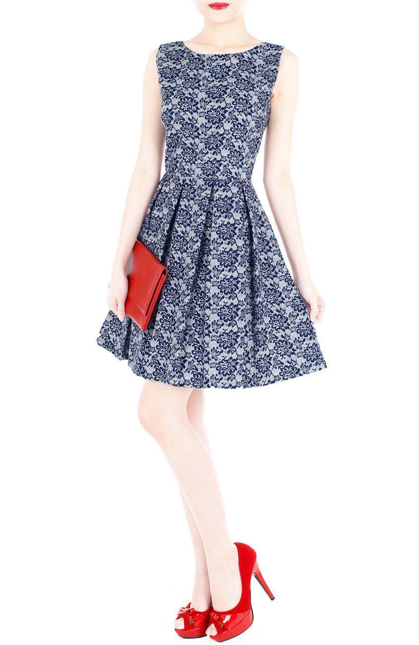 Graceful Chantilly Lace Flare Dress