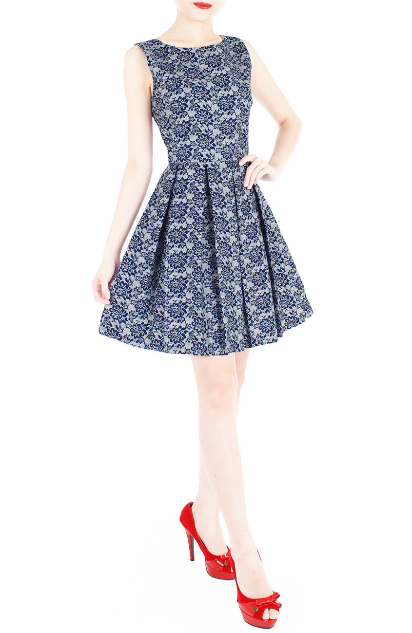 Graceful Chantilly Lace Flare Dress