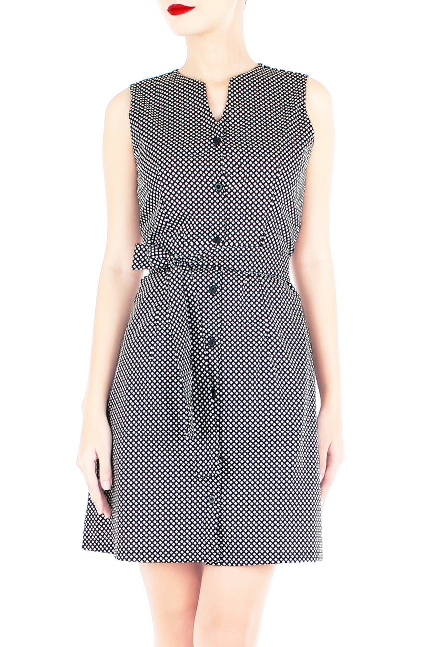 Graph Prodigy A-Line Button Down Dress