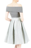 Great Grandeur Satin Skirt - Silver