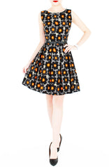 Groovy Evenings Floral Flare Dress