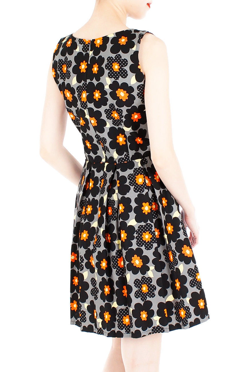 Groovy Evenings Floral Flare Dress