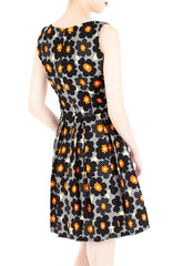 Groovy Evenings Floral Flare Dress