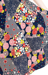 Hana Akira Flare Midi Dress in Midnight Blue