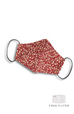 Hanami Sakura Pure Cotton Face Mask - Autumn Red