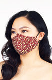 Hanami Sakura Pure Cotton Face Mask - Autumn Red